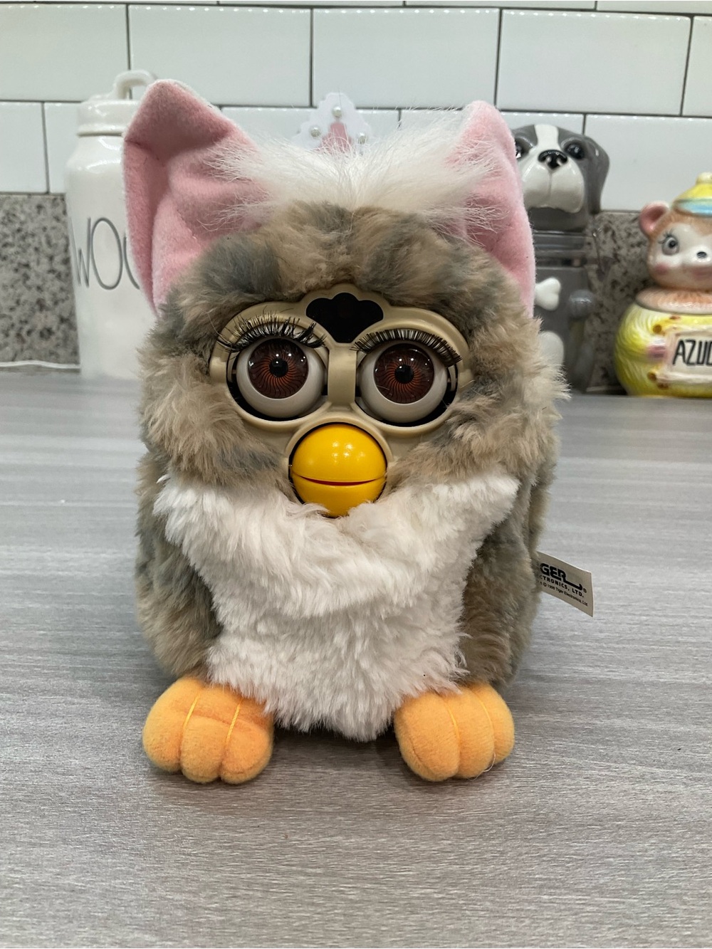 FIRST EDITION ORIGINAL ELECTRONIC 1998 FURBY 70-800 TIGER CHURCH MOUSE WORKING
